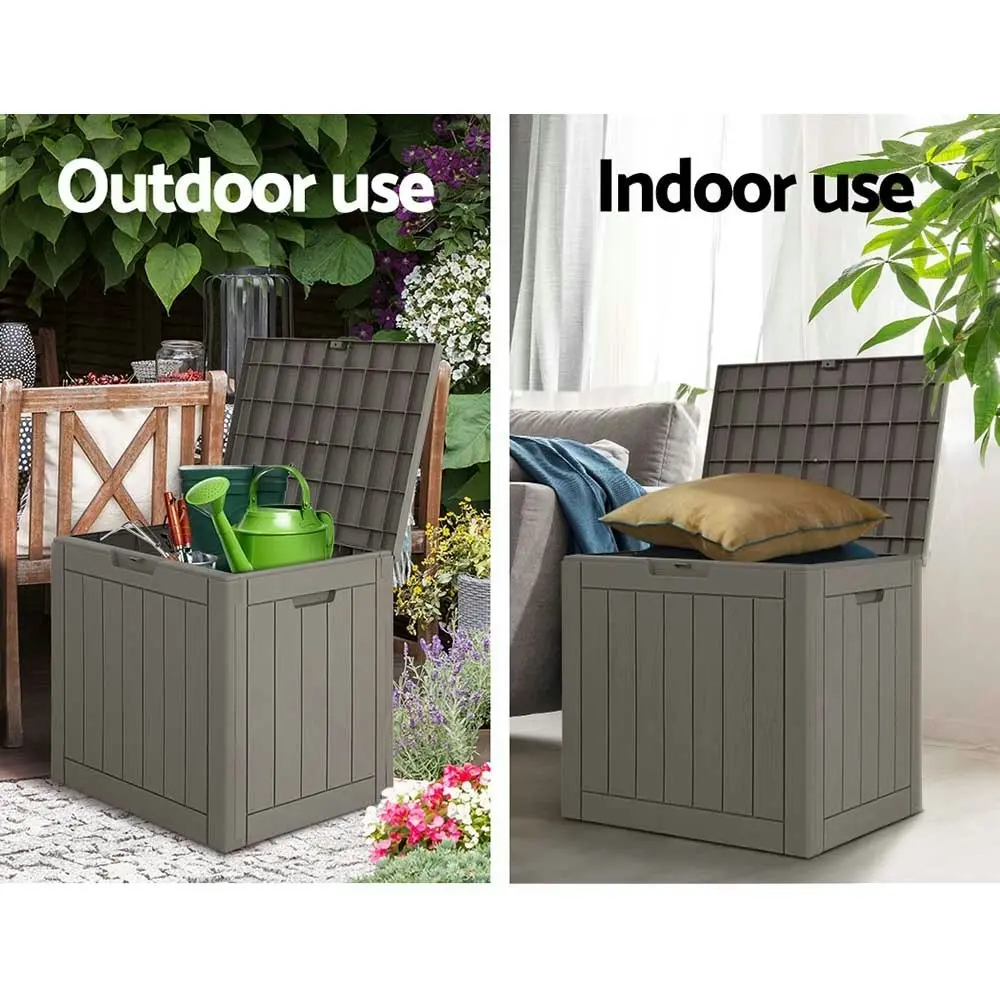 Gardeon Outdoor Storage Box 118L Container Lockable Indoor Garden Toy Tool Shed