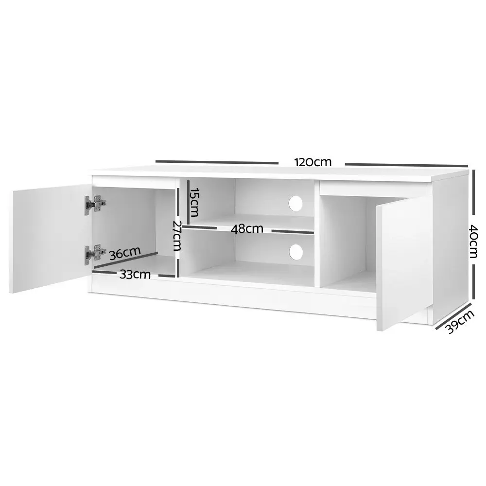 Artiss TV Cabinet Entertainment Unit 120cm White Anita