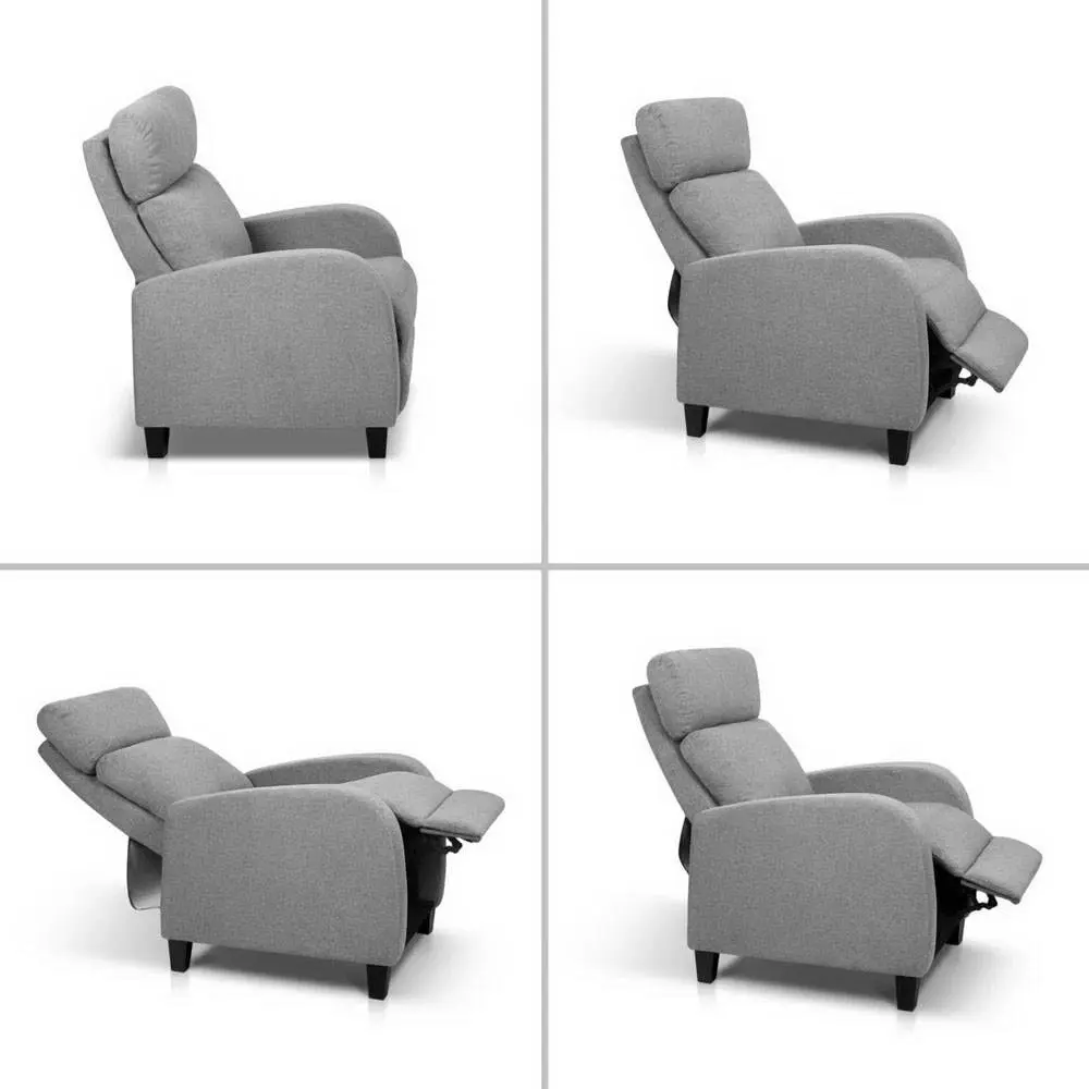 Artiss Recliner Chair Sofa Armchair Fabric