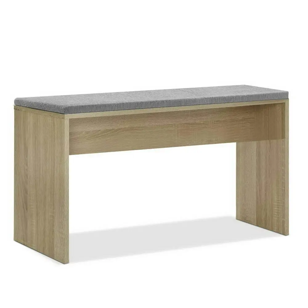 Artiss Dining Bench Upholstery Seat Stool Chair Cushion Furniture Oak 90cm