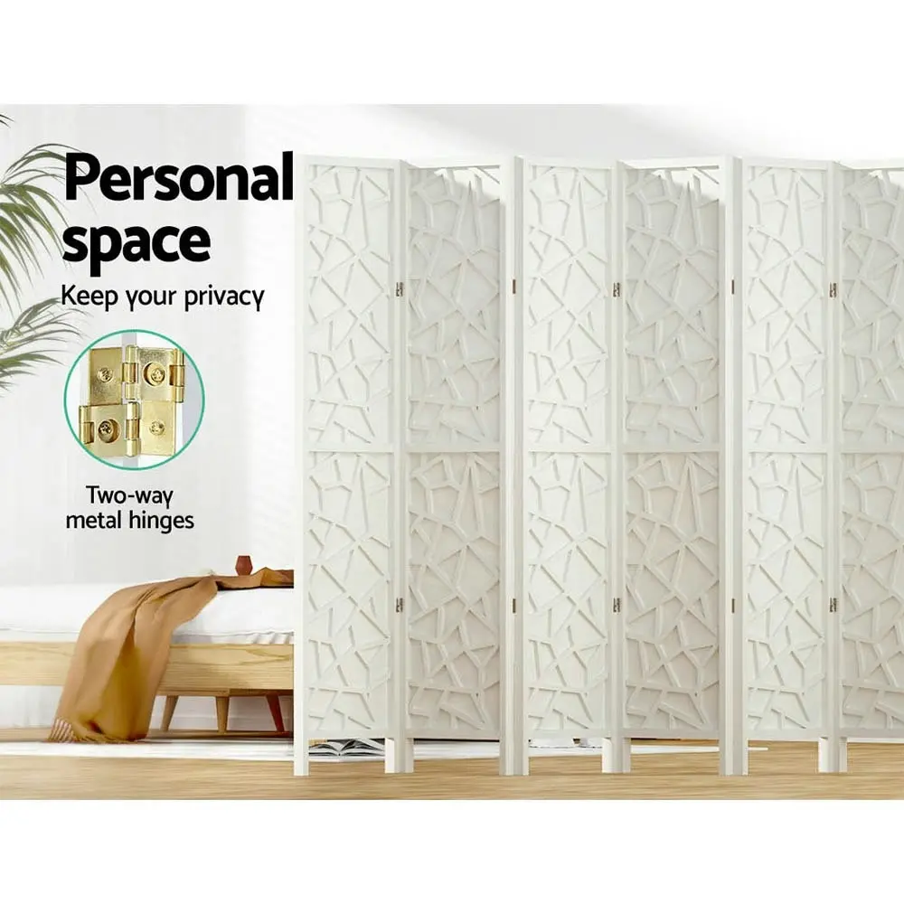 Artiss 8 Panel Room Divider Screen 325x170cm Clover White