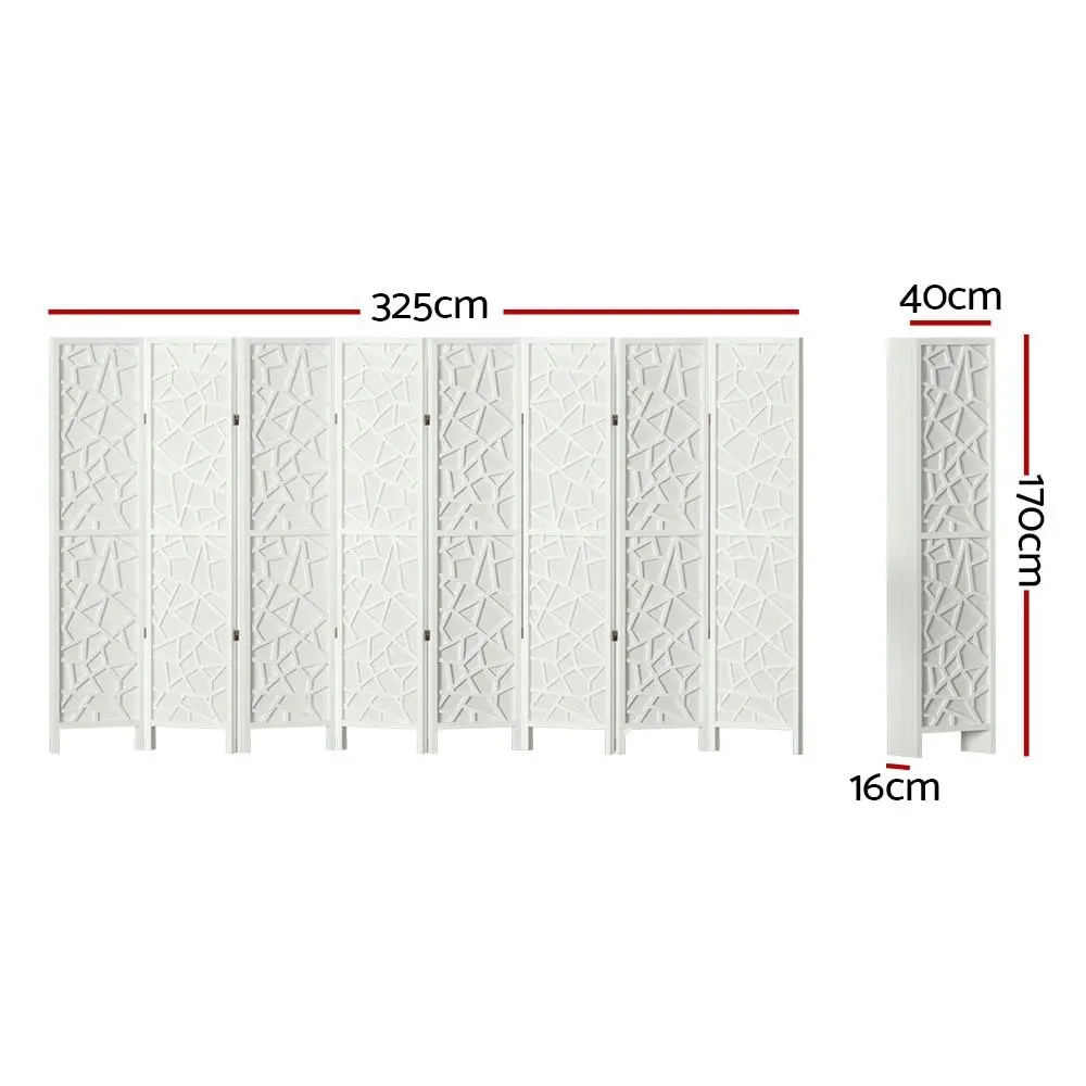 Artiss 8 Panel Room Divider Screen 325x170cm Clover White