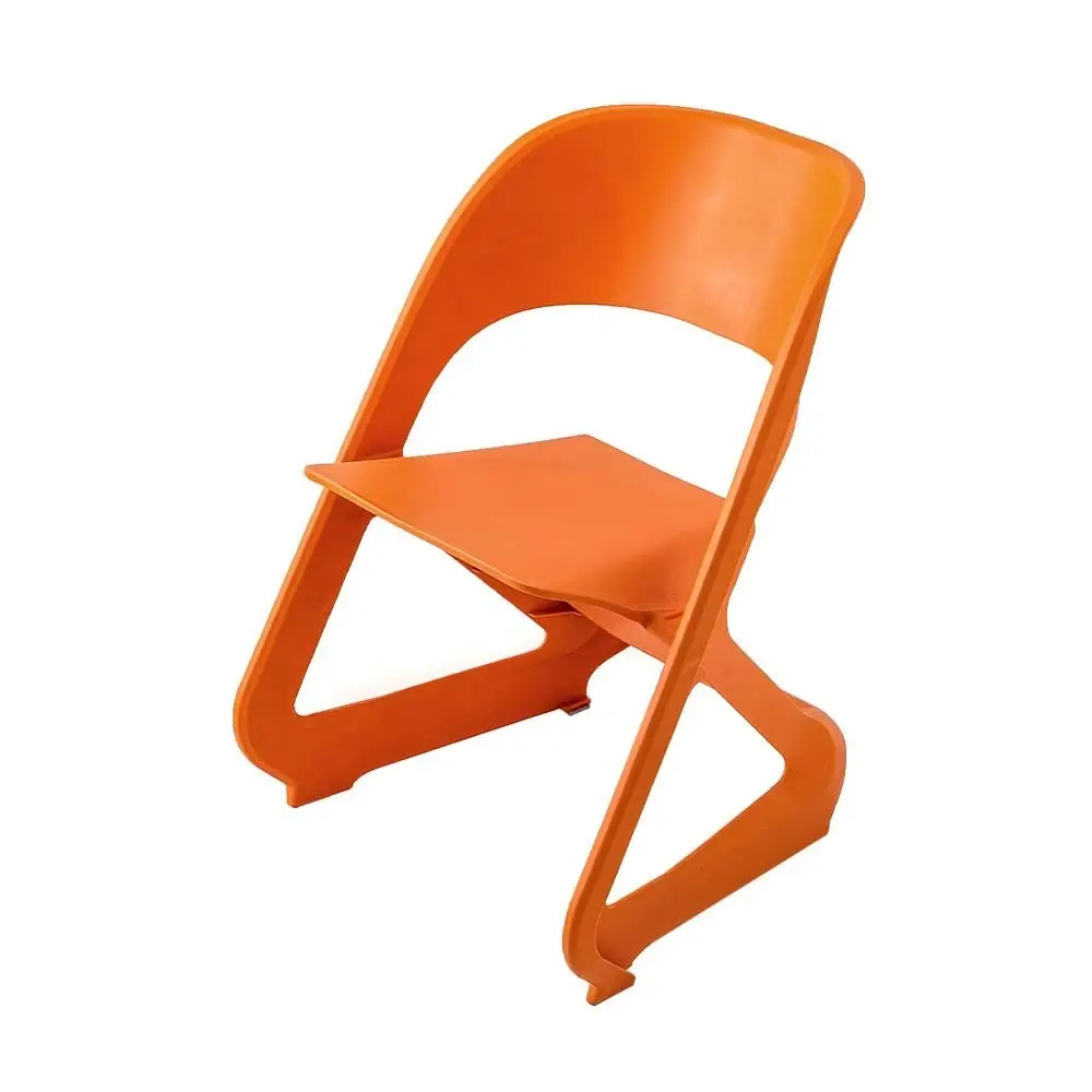 ArtissIn Dining Chairs Office Cafe Stackable Plastic Outdoor Chairs X4 Orange