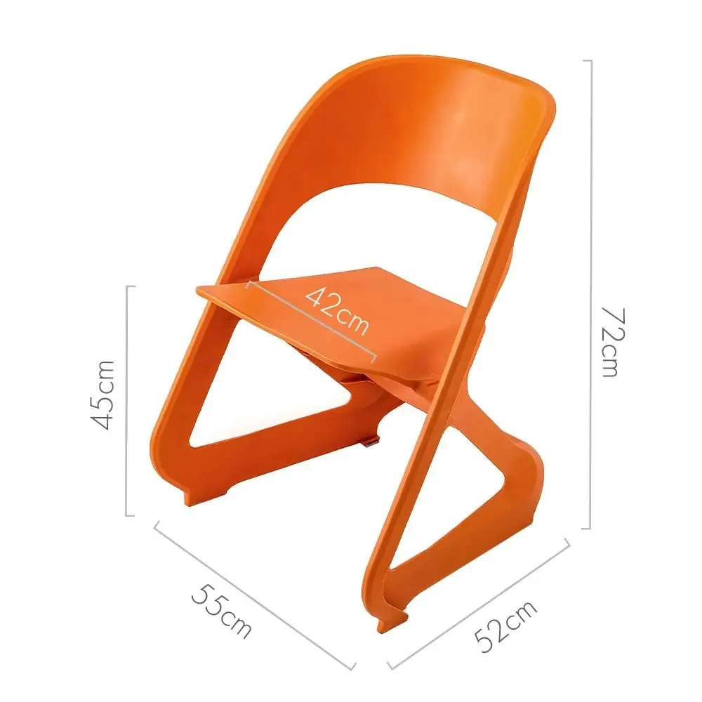 ArtissIn Dining Chairs Office Cafe Stackable Plastic Outdoor Chairs X4 Orange