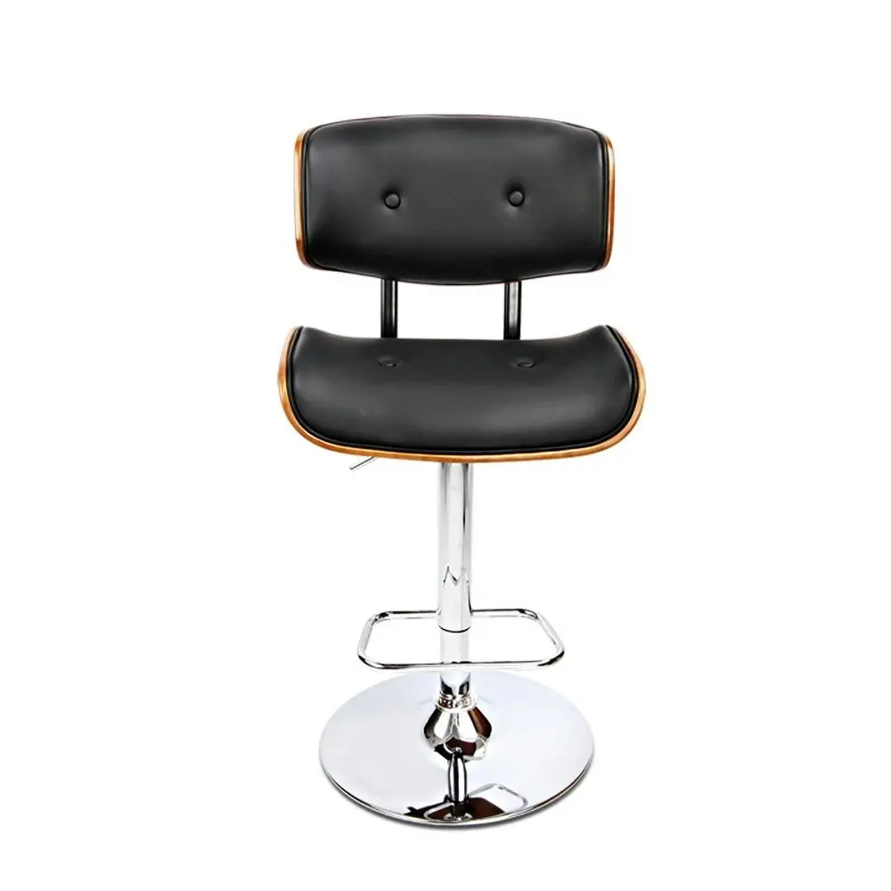 Artiss Bar Stools Gas Lift Leather Black