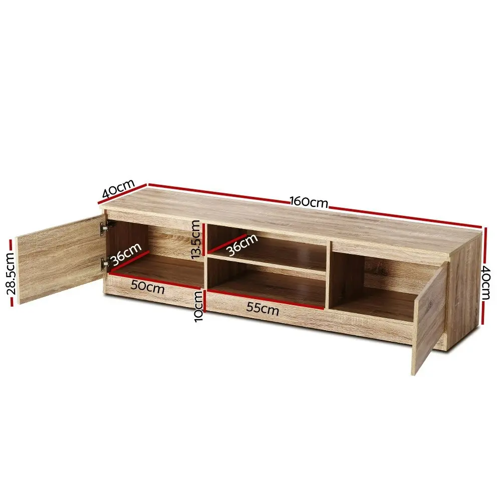 Artiss TV Cabinet Entertainment Unit 160cm Pine Charles