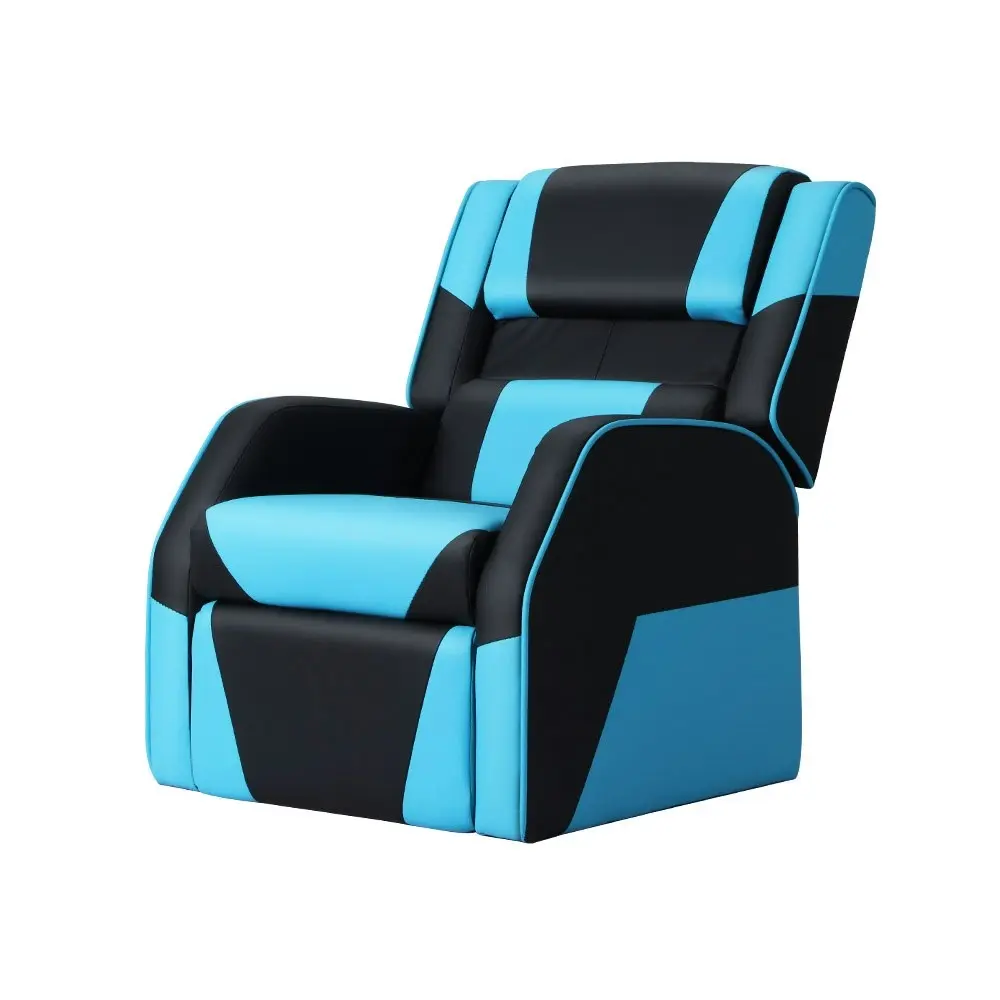 Keezi Kids Recliner Chair Gaming Sofa Lounge Couch Children Armchair Black Blue