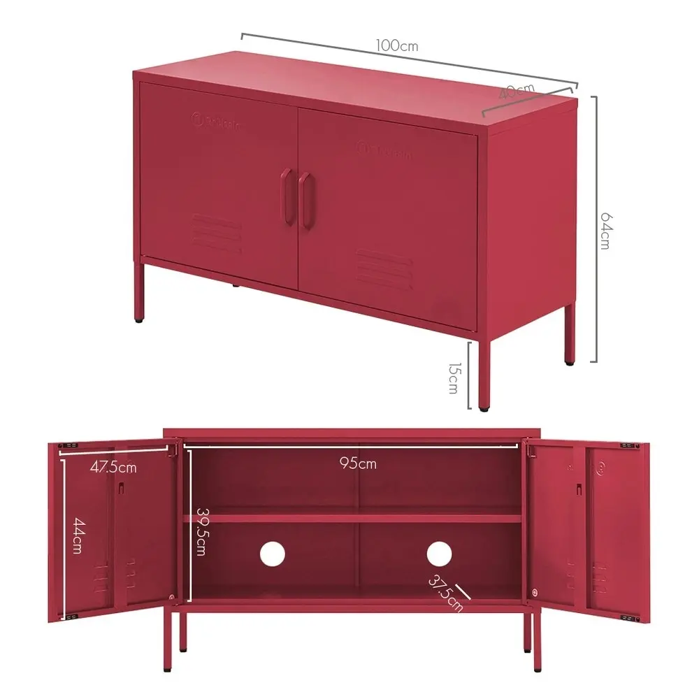 ArtissIn Buffet Sideboard Metal Cabinet - BASE Pink