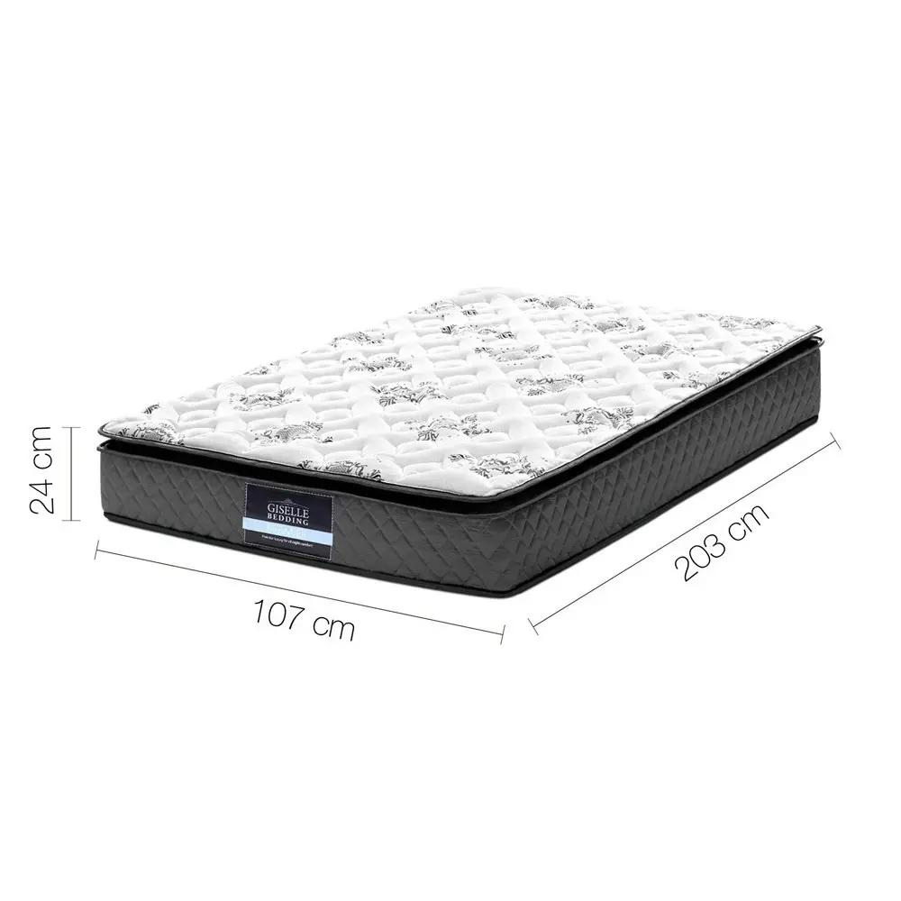 Giselle Bedding 24cm Mattress Pillow Top King Single