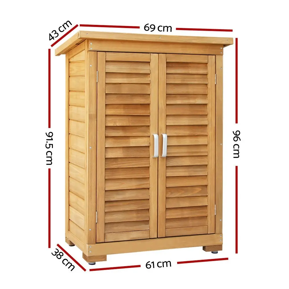 Gardeon Outdoor Storage Cabinet Box Wooden Portable Timber Garage Yard Furniture