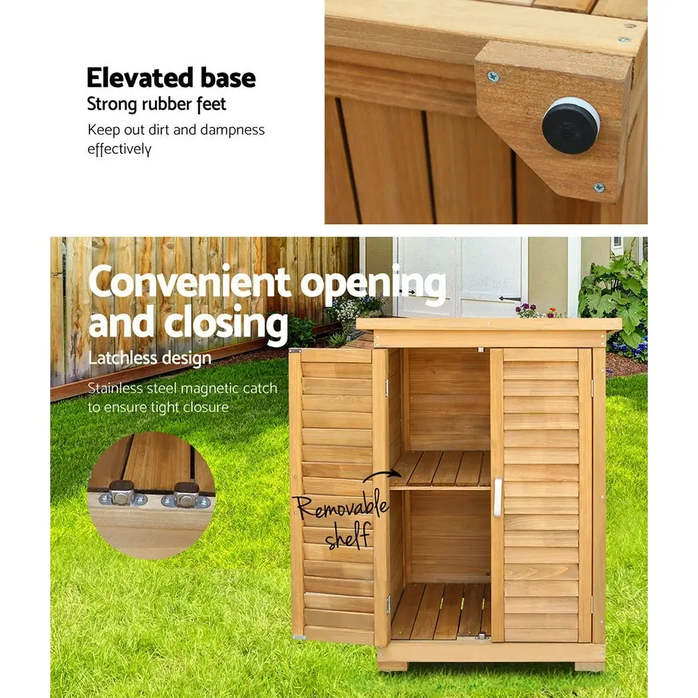 Gardeon Outdoor Storage Cabinet Box Wooden Portable Timber Garage Yard Furniture