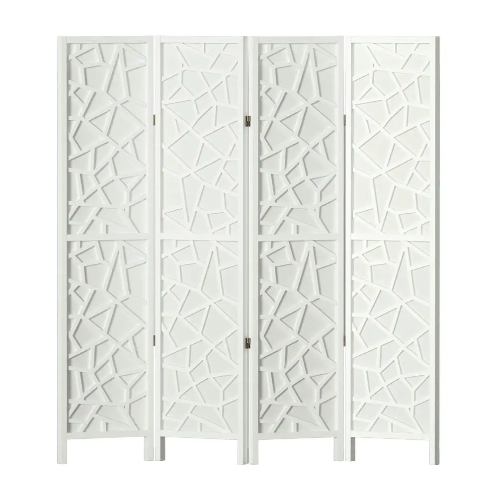 Artiss 4 Panel Room Divider Screen 162x170cm Clover White