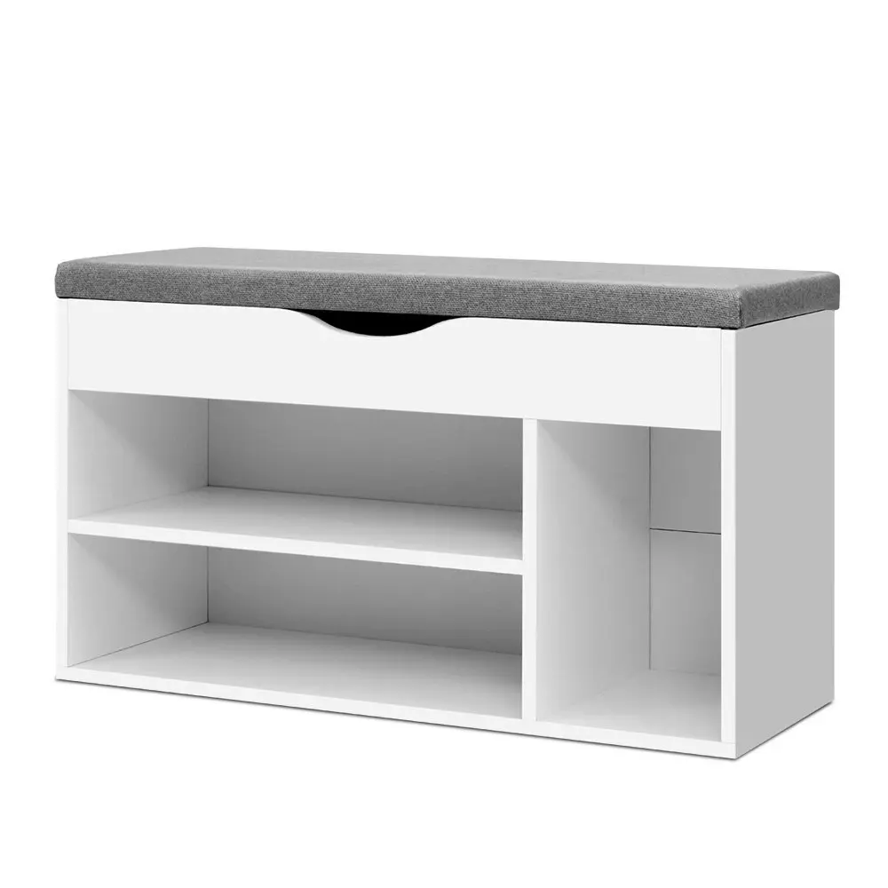 Artiss Shoe Rack Bench Shoe Cabinet White Allen