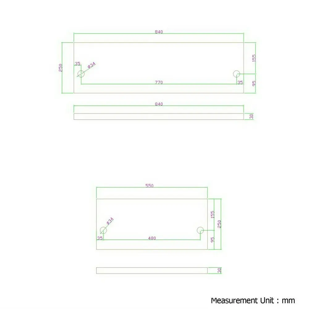 Artiss Floating DIY Pipe Shelf 3 Tiers - IONA