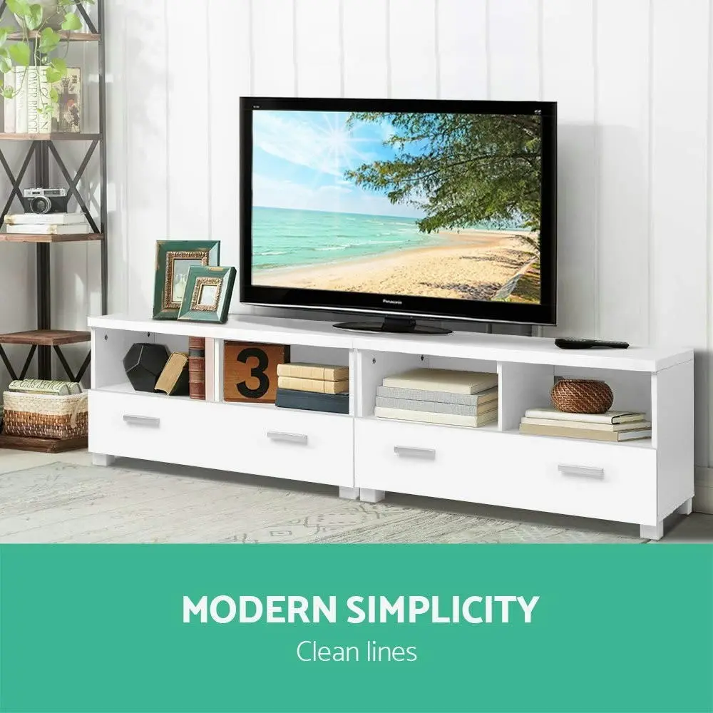 Artiss TV Cabinet Entertainment Unit 180cm White Eddie