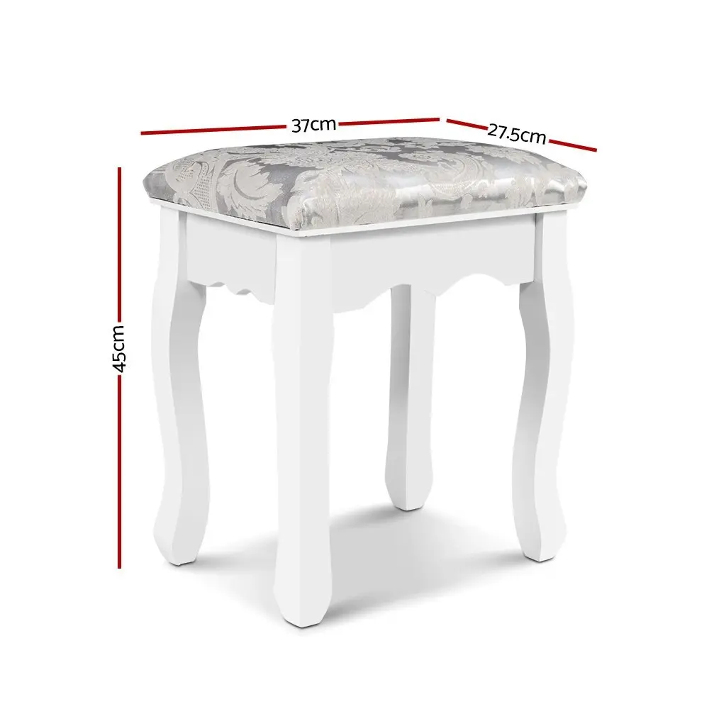 Artiss Dressing Table Stool Velvet White