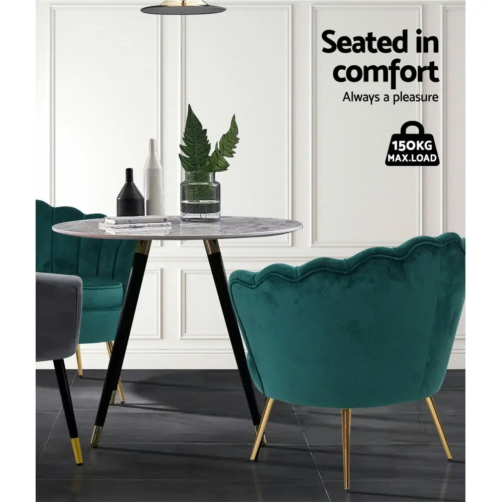 Artiss Armchair Velvet  Green Callista