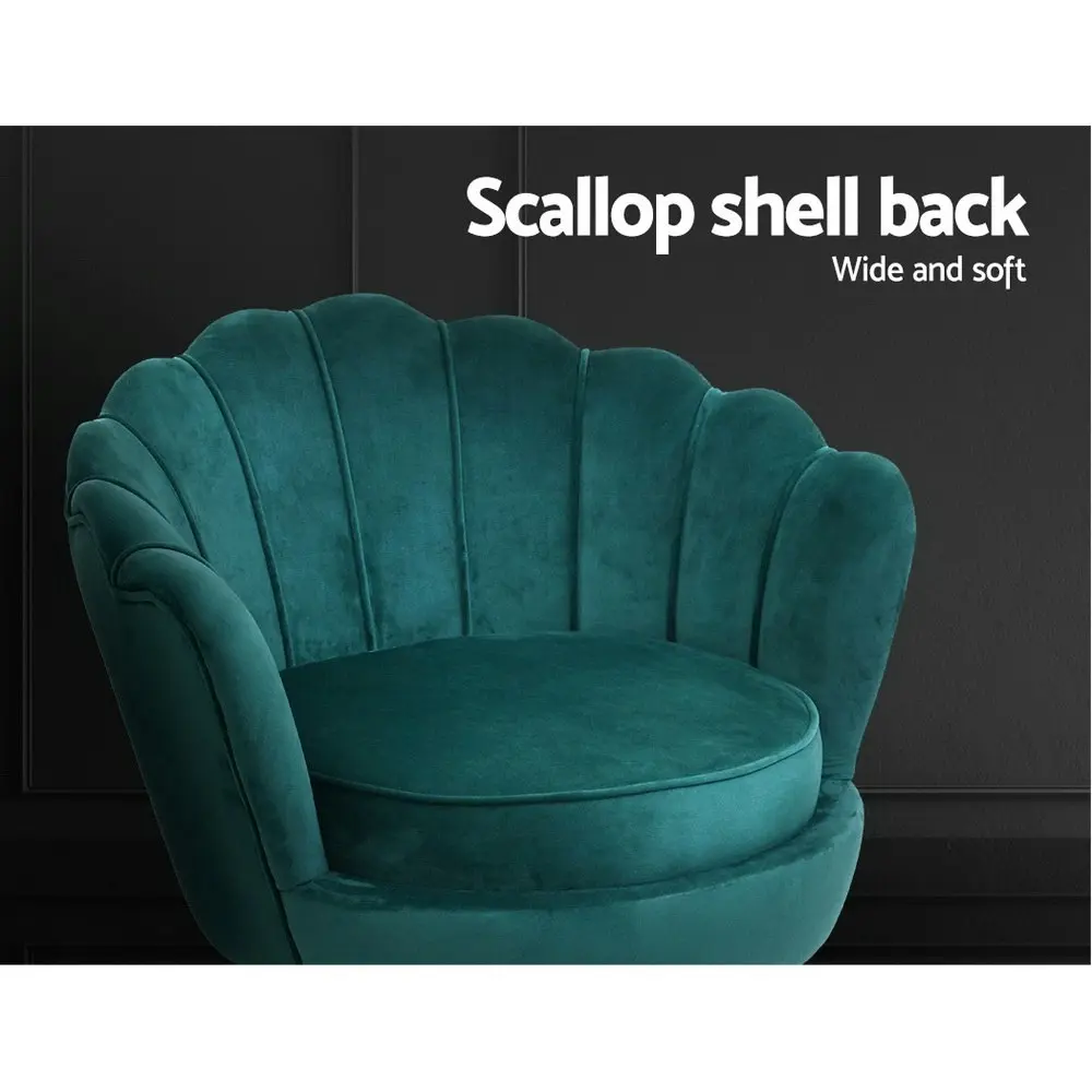 Artiss Armchair Velvet  Green Callista