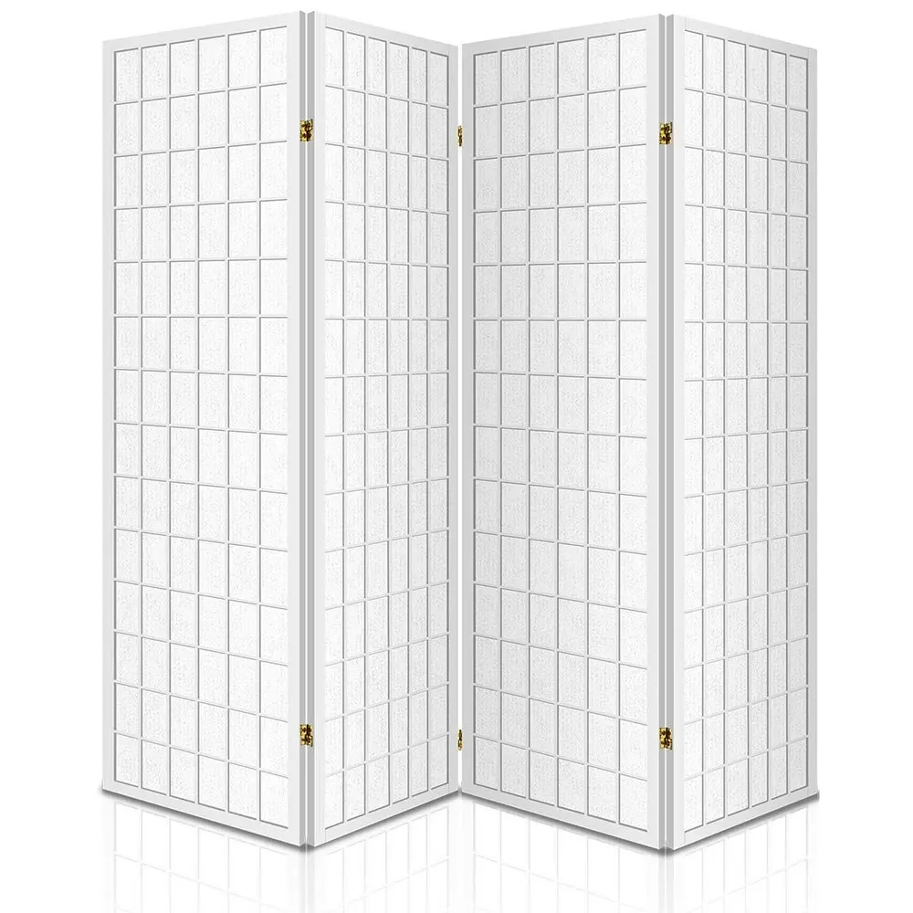 Artiss 4 Panel Room Divider Screen 174x179cm White