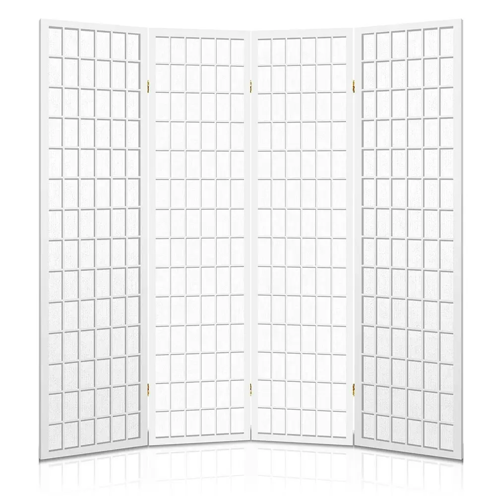 Artiss 4 Panel Room Divider Screen 174x179cm White