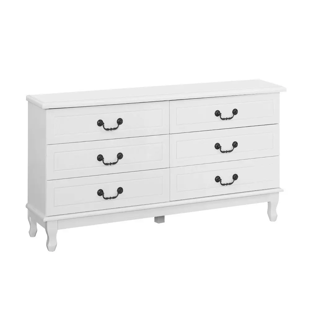 Artiss 6 Chest of Drawers  - KUBI White