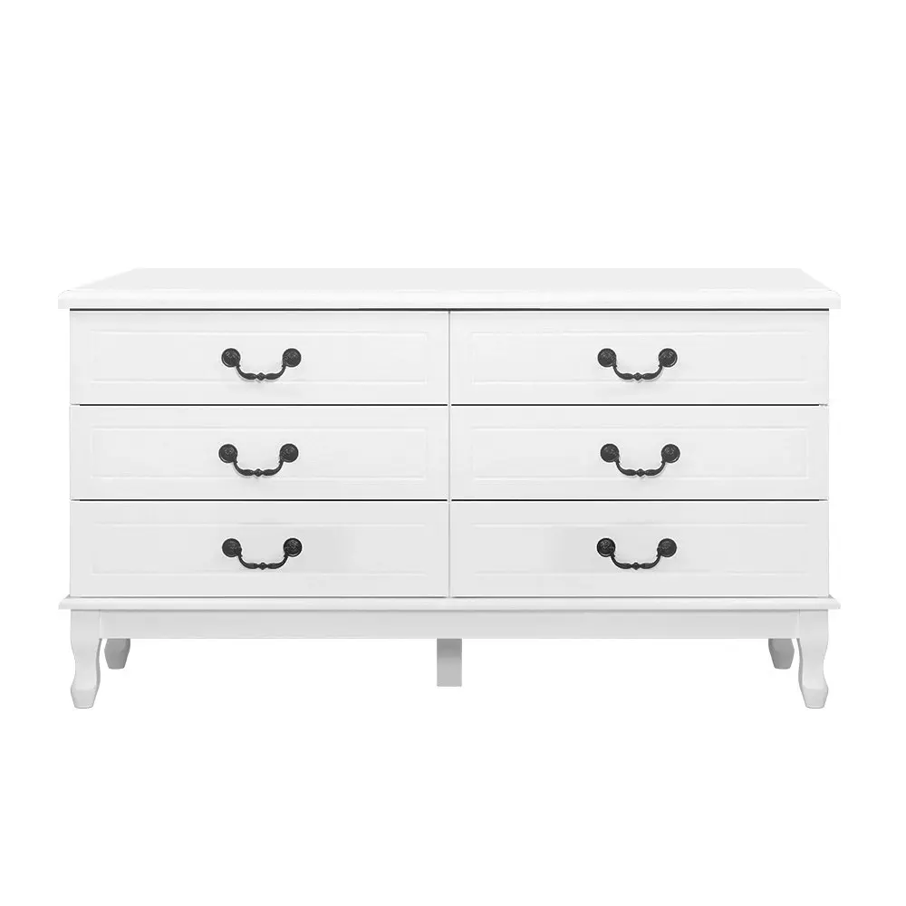 Artiss 6 Chest of Drawers  - KUBI White