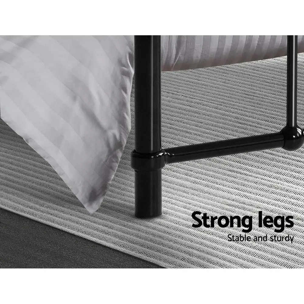 Artiss Bed Frame Metal Frames LEO - Double (Black)