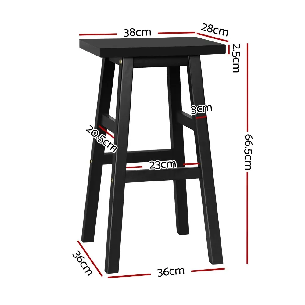 Artiss 4x Bar Stools Kitchen Chairs Wooden Black