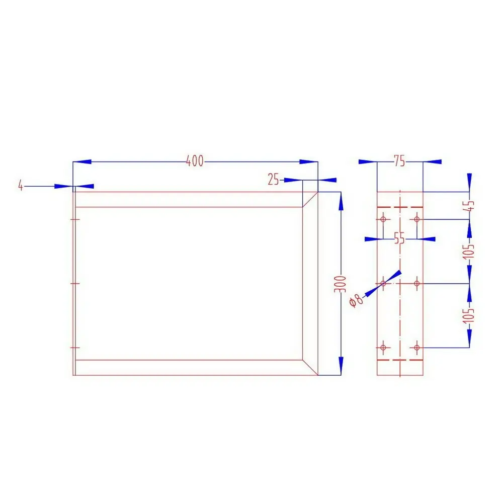 Artiss Metal Table Legs DIY Rectangular 40X30CM Set of 2