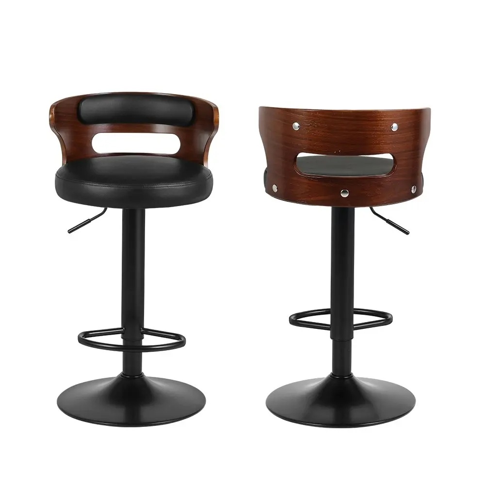 Artiss 2x Bar Stools Gas Lift Faux Leather