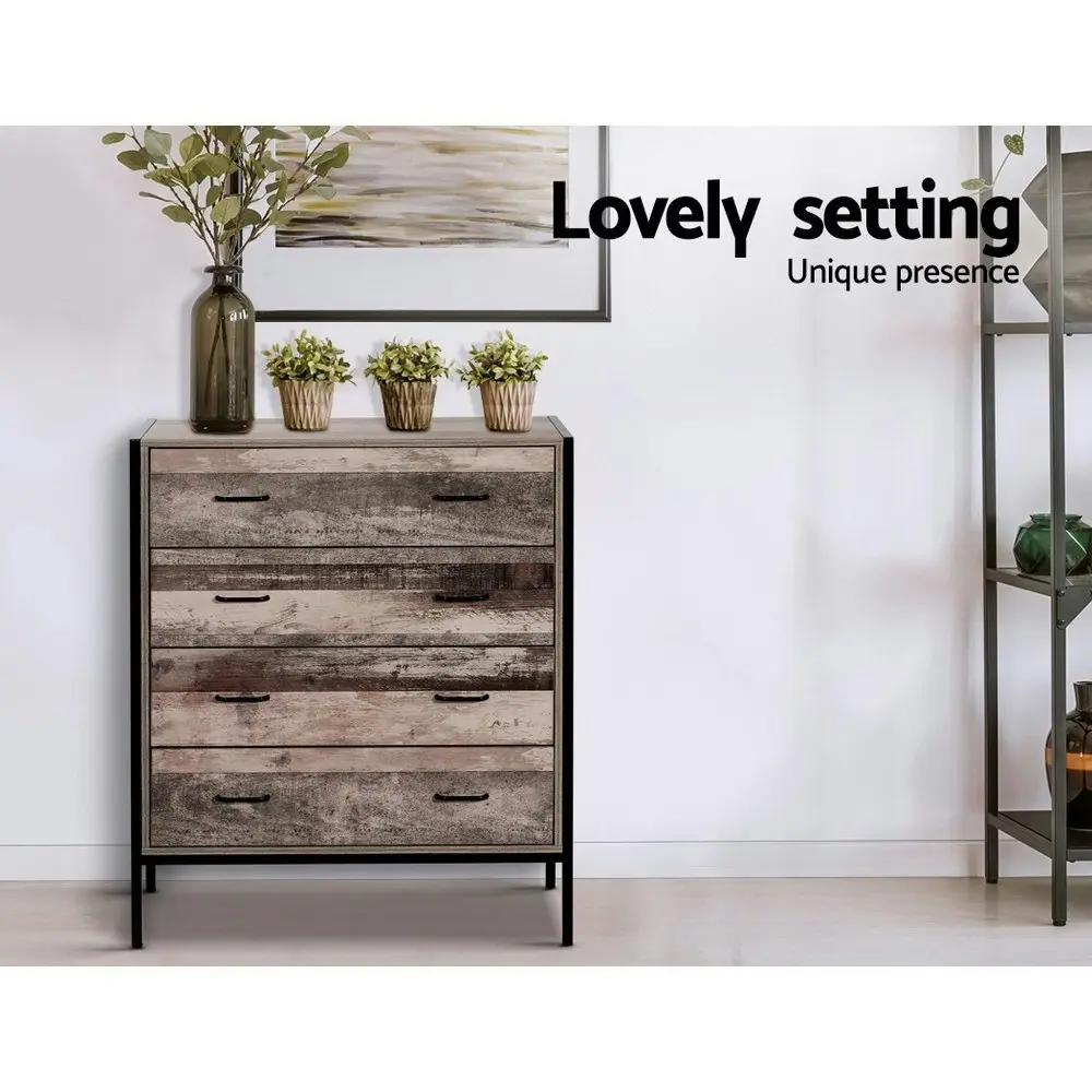 Artiss 4 Chest of Drawers  - BARNLY