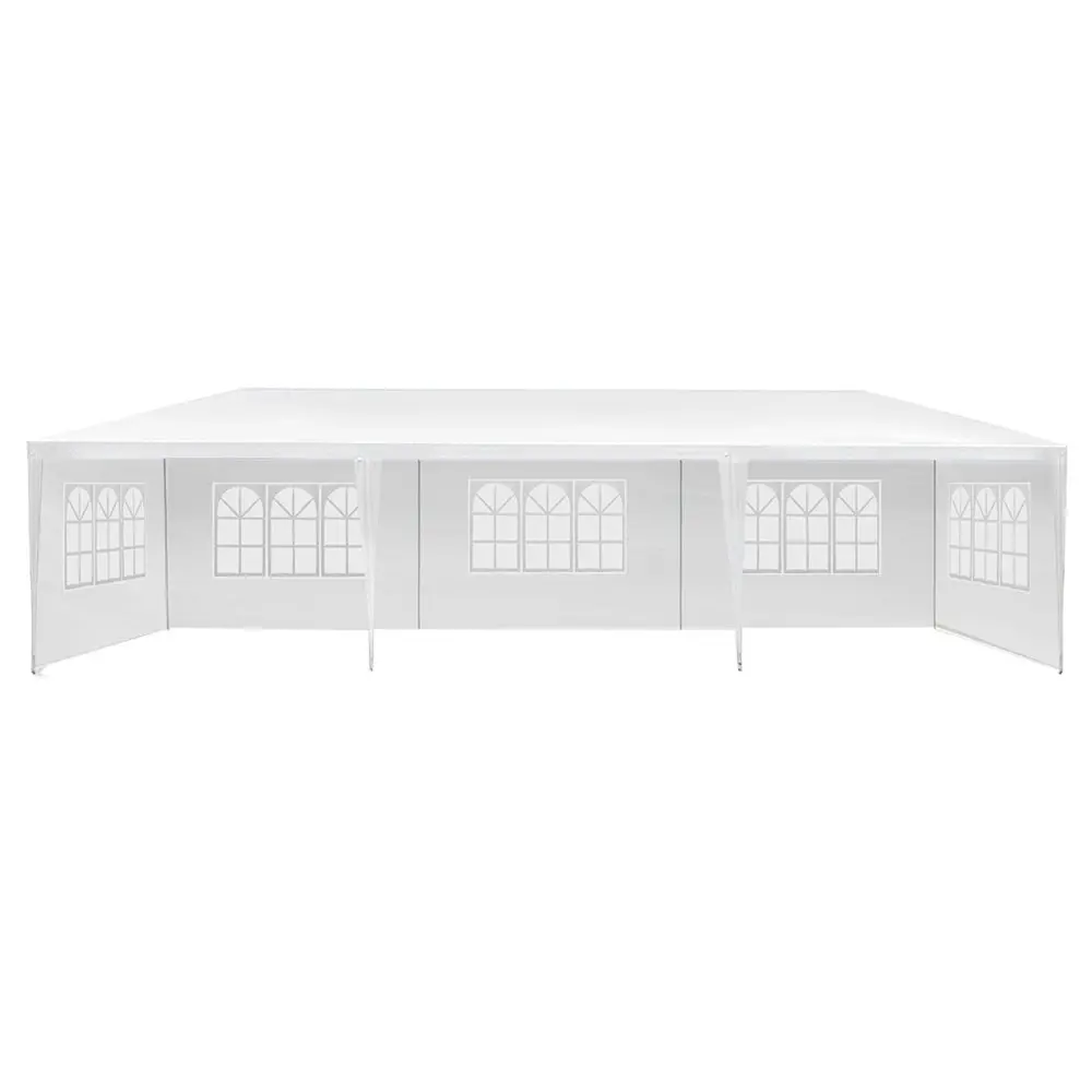 Instahut Gazebo 3x9m Marquee Wedding Party Tent Outdoor Camping Side Wall Canopy 5 Panel White