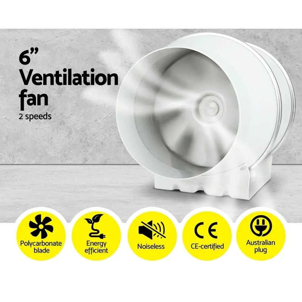 Greenfingers 6"Ventilation Kit Fan Grow Tent Kit Carbon Filter Duct Speed Controlled