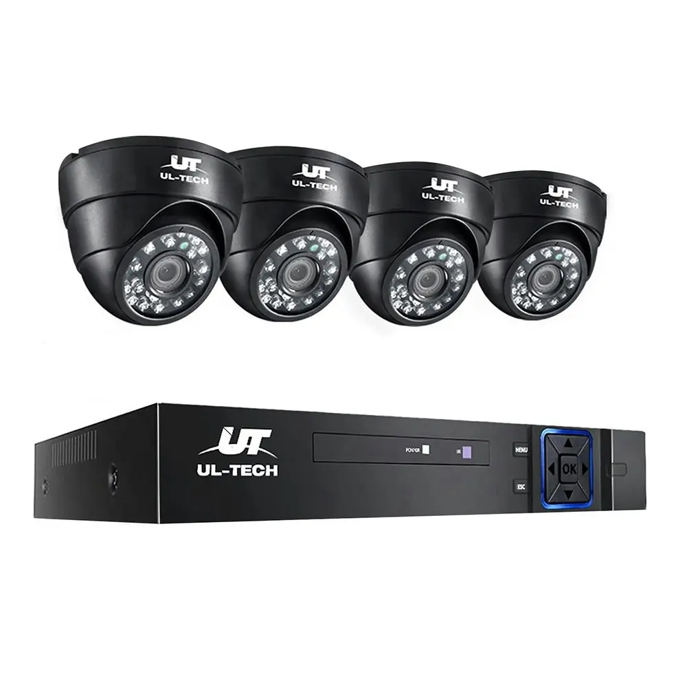 UL-tech CCTV Security System 4CH DVR 4 Outdoor Cameras 1080p