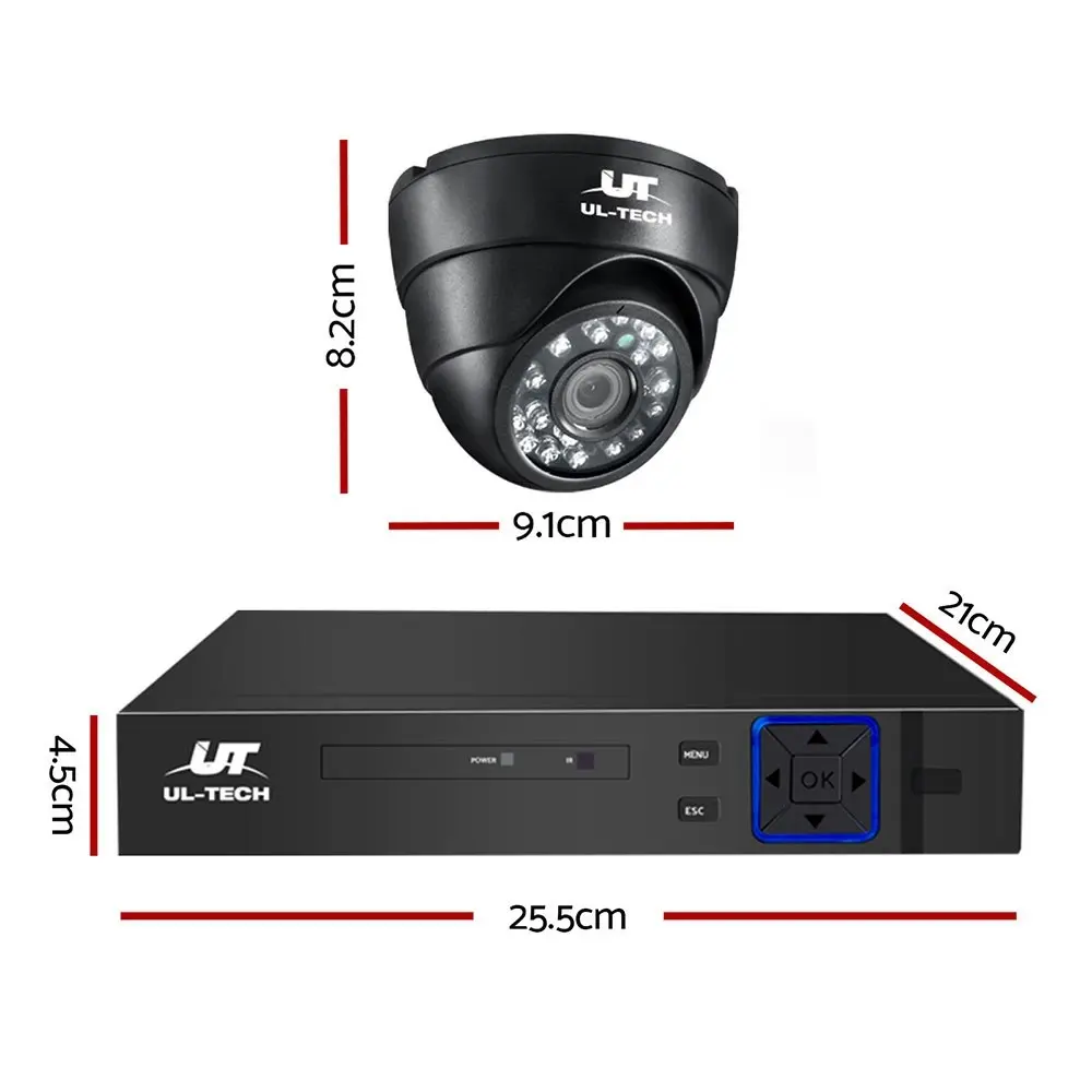 UL-tech CCTV Security System 4CH DVR 4 Outdoor Cameras 1080p