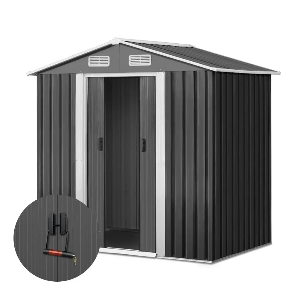 Giantz Garden Shed 1.96x1.32M Sheds Outdoor Storage Tool Workshop Metal Shelter Sliding Door