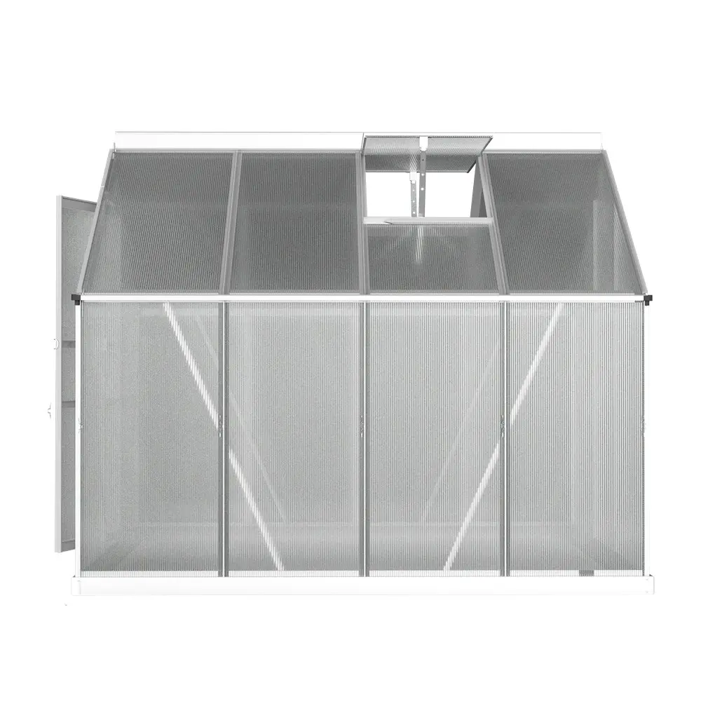 Greenfingers Greenhouse 2.42x1.9x1.95M Aluminium Polycarbonate Green House Garden Shed