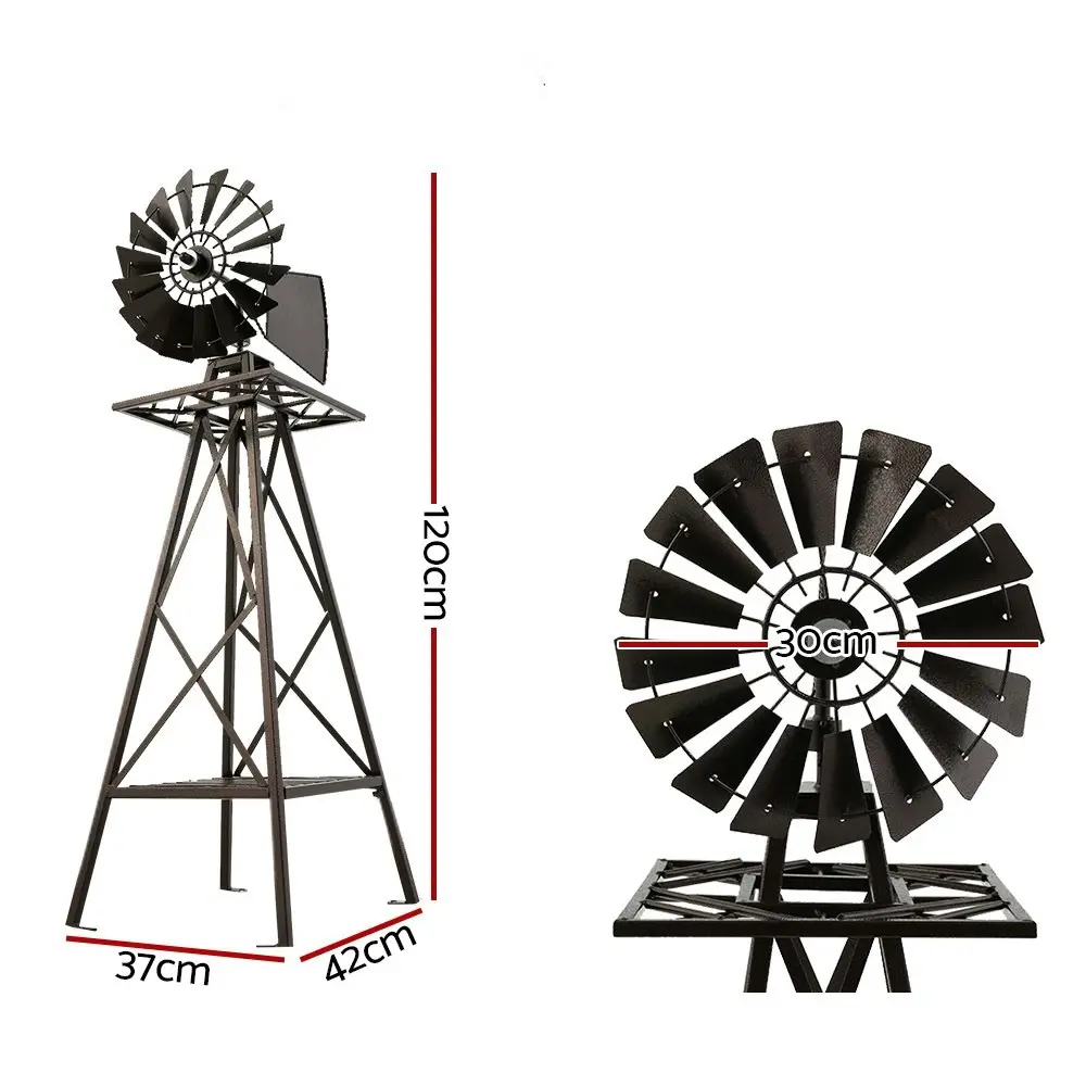 Gardeon Garden Windmill 120cm Metal Ornaments Outdoor Decor Ornamental Wind Mill