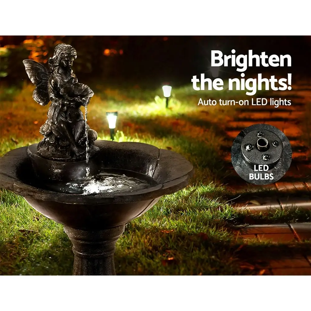 Gardeon Solar Water Feature with LED Lights Angel 94cm