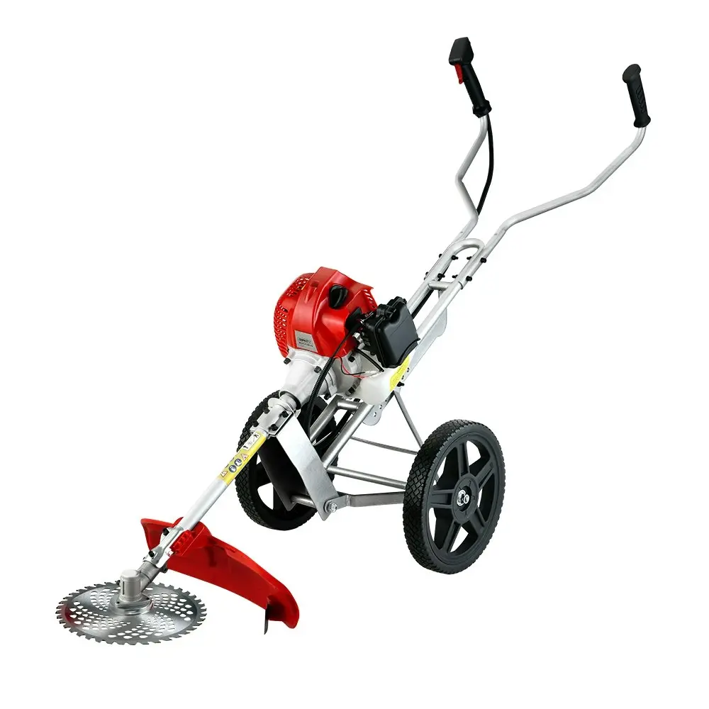 Giantz 62cc Petrol Brush Cutter Whipper Saw Trimmer 2 Stroke  3-in-1 Wheel