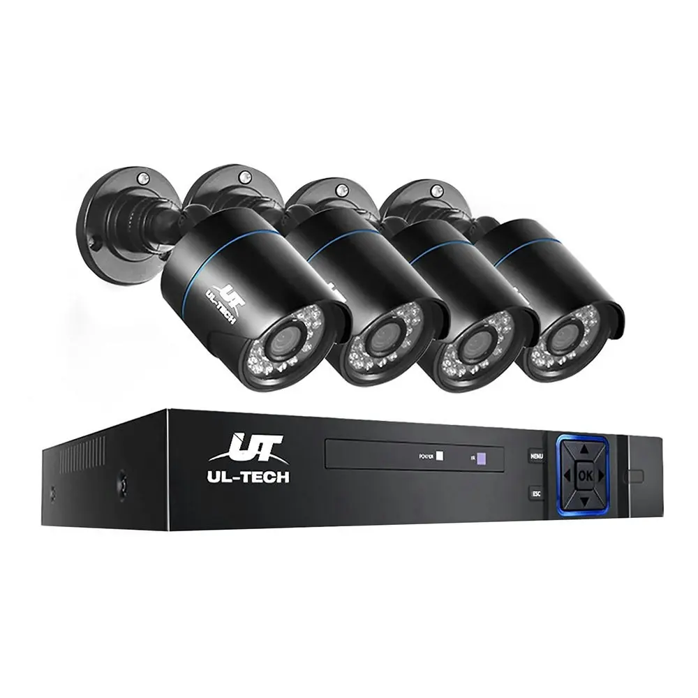 UL-tech CCTV Camera Security System 8CH DVR 4 Bullet Cameras 1080P Outdoor Home