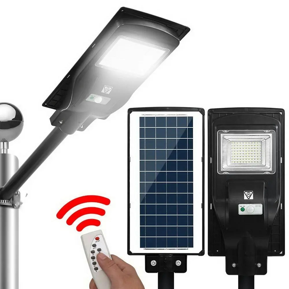 Leier 80 LED Solar Street Light 90W Flood Motion Sensor Remote Outdoor Wall Lamp