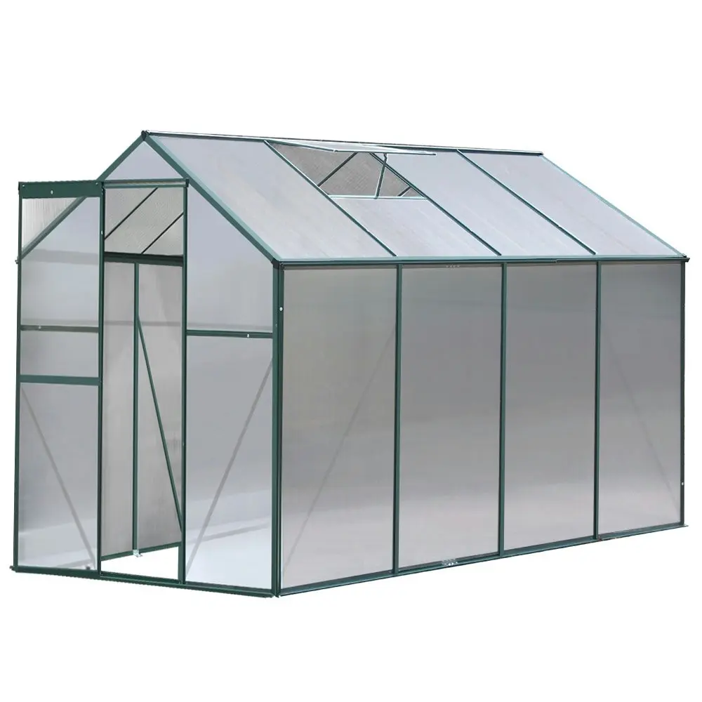 Greenfingers Greenhouse 2.52x1.9x1.83M Aluminium Polycarbonate Green House Garden Shed