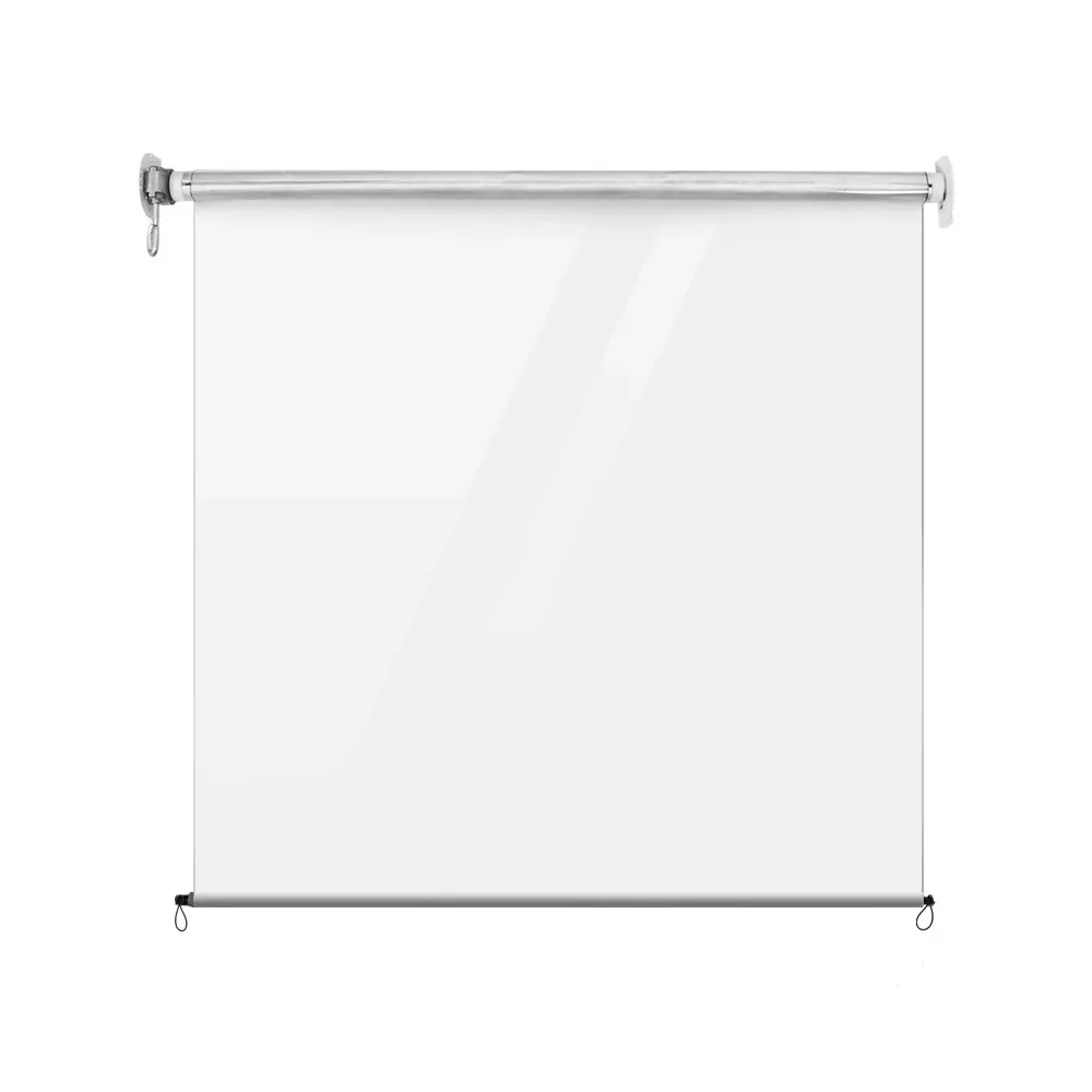 Instahut Outdoor Blinds Transparent Roll Down Awning Window Shade 1.4X2.4M