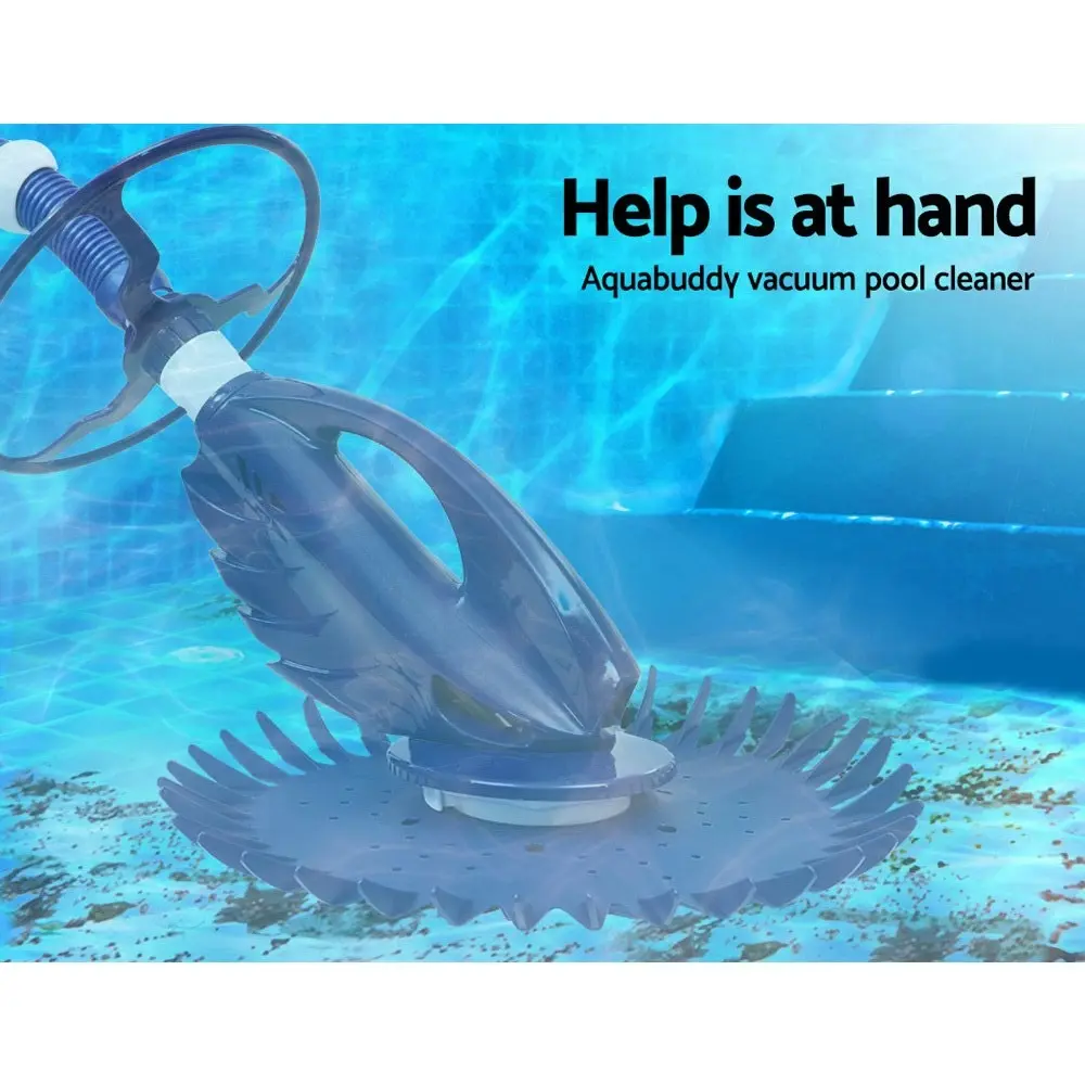 Aquabuddy Pool Cleaner Automatic Vacuum Floor Wall Climb Swimming Pool 10M Hose