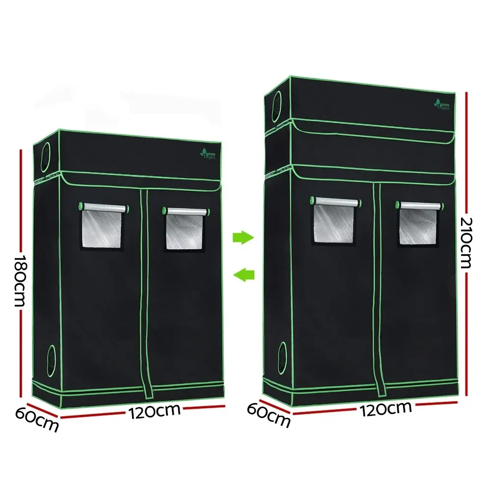 Greenfingers Grow Tent 120x60x210CM Height Adjustable Hydroponics Kit Indoor Grow System