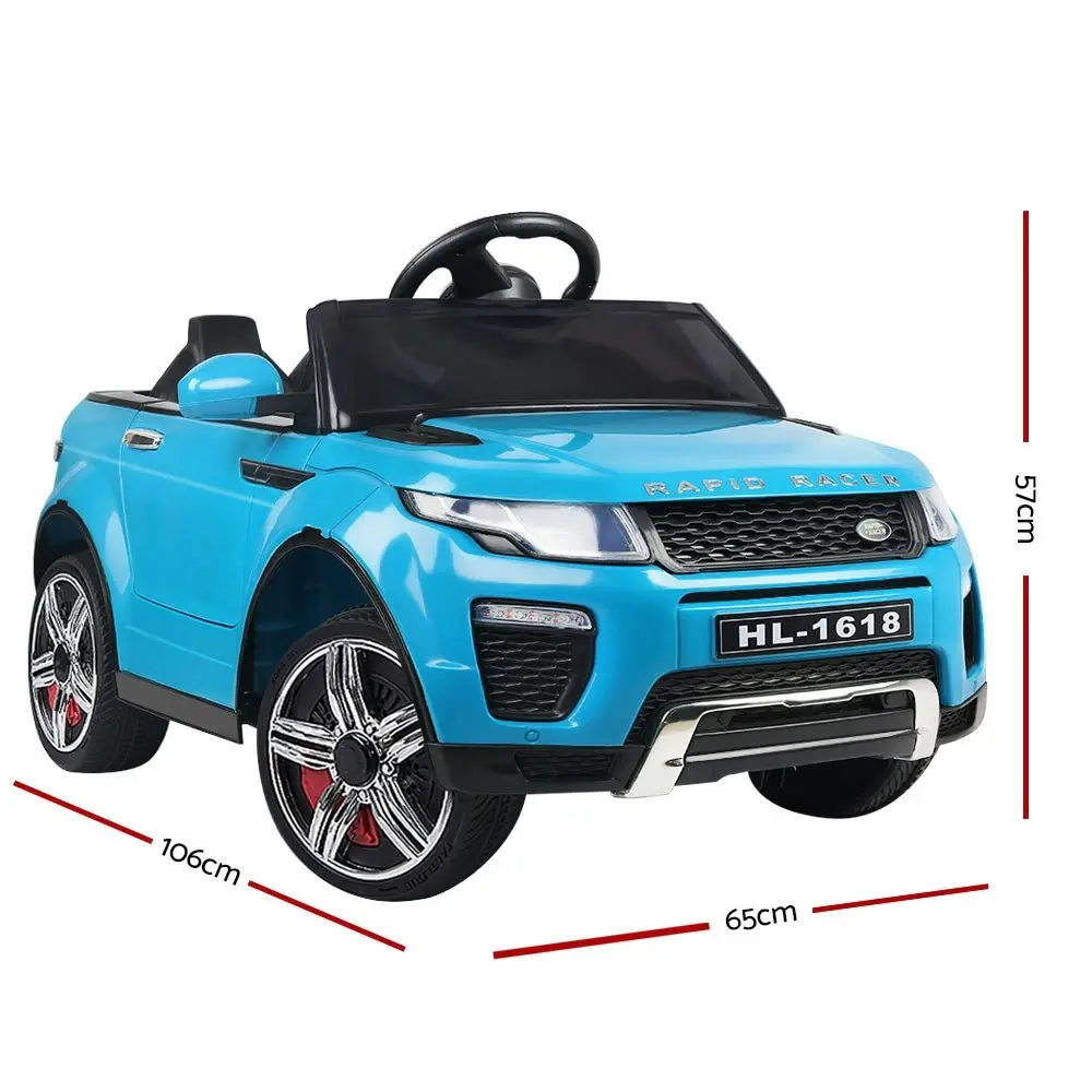 Rigo Kids Electric Ride On Car SUV Range Rover-inspired Toy Cars Remote 12V Blue