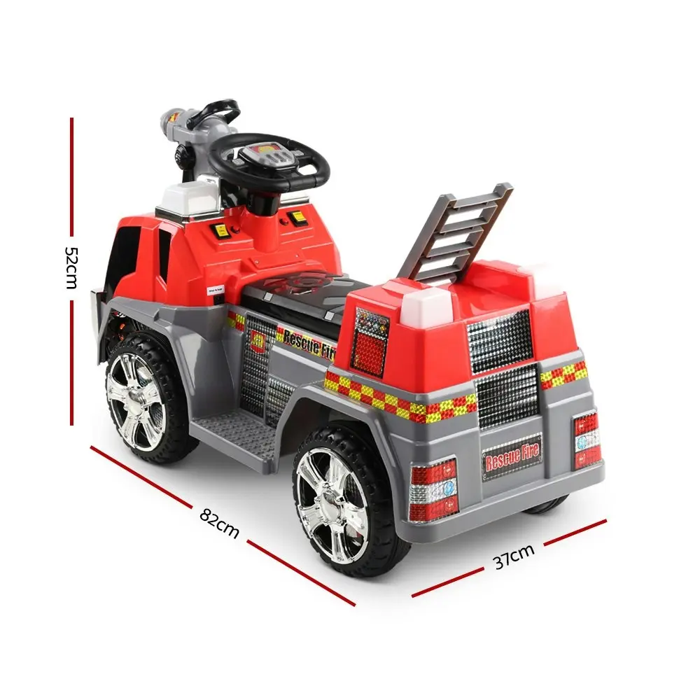 Rigo Kids Electric Ride On Car Fire Engine Fighting Truck Toy Cars 6V Red