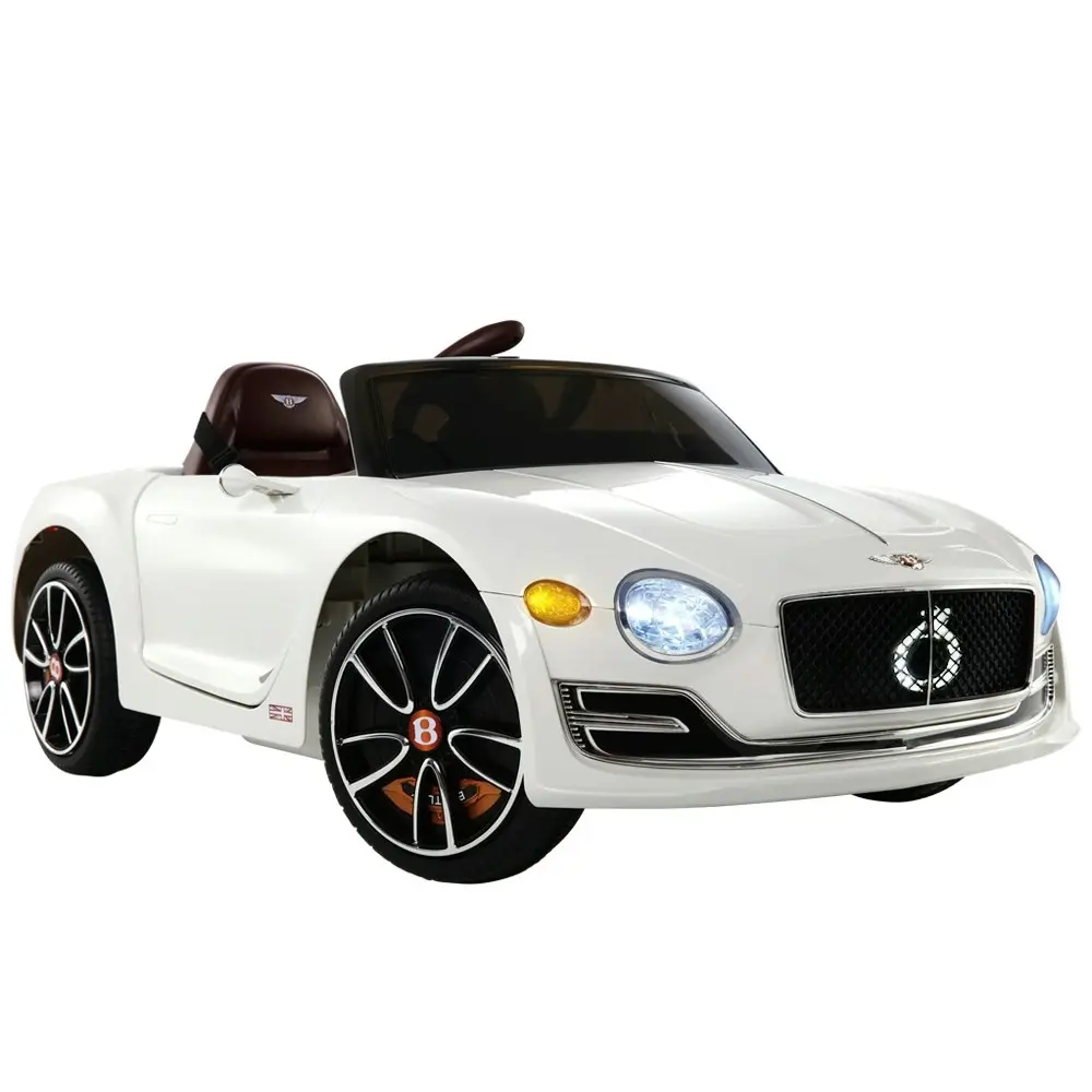 Kids Electric Ride On Car Bentley Licensed EXP12 Toy Cars Remote 12V White