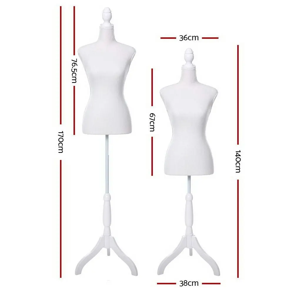 Embellir Female Mannequin Dummy Model Dressmaker Clothes Display Torso Tailor WH